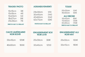 Tarifs impression - Les Bidons de Lyon